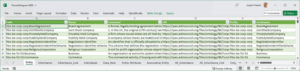 FIG 11 is a screenshot of the PowerDesigner_MDS in the CODT Excel implementation.