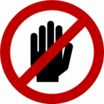An icon to tell Stop, No entry.